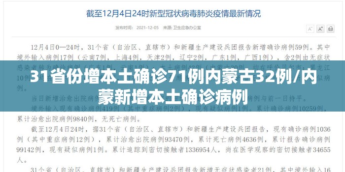 31省份增本土确诊71例内蒙古32例/内蒙新增本土确诊病例