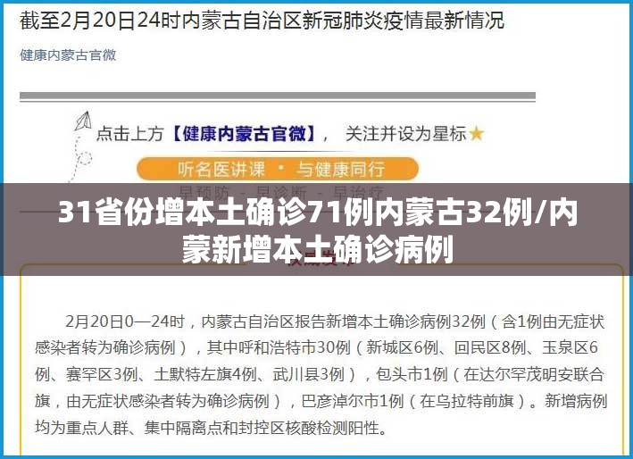 31省份增本土确诊71例内蒙古32例/内蒙新增本土确诊病例