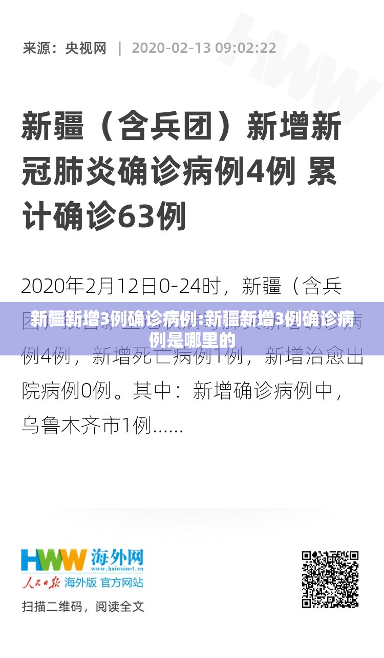 新疆新增3例确诊病例:新疆新增3例确诊病例是哪里的 新疆新增3例确诊病例:新疆新增3例确诊病例是哪里的