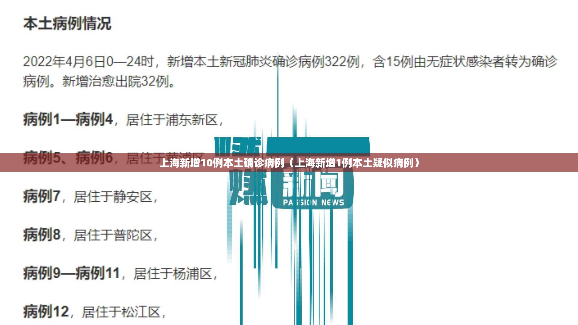 上海新增10例本土确诊病例(上海新增1例本土疑似病例) 上海新增10例本土确诊病例(上海新增1例本土疑似病例)