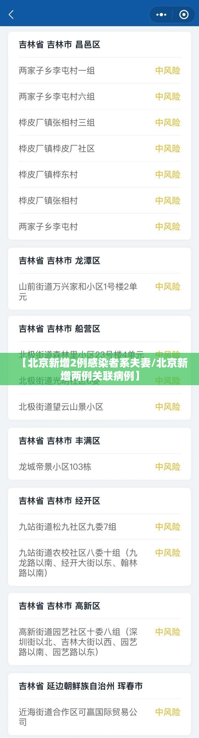【北京新增2例感染者系夫妻/北京新增两例关联病例】 【北京新增2例感染者系夫妻/北京新增两例关联病例】