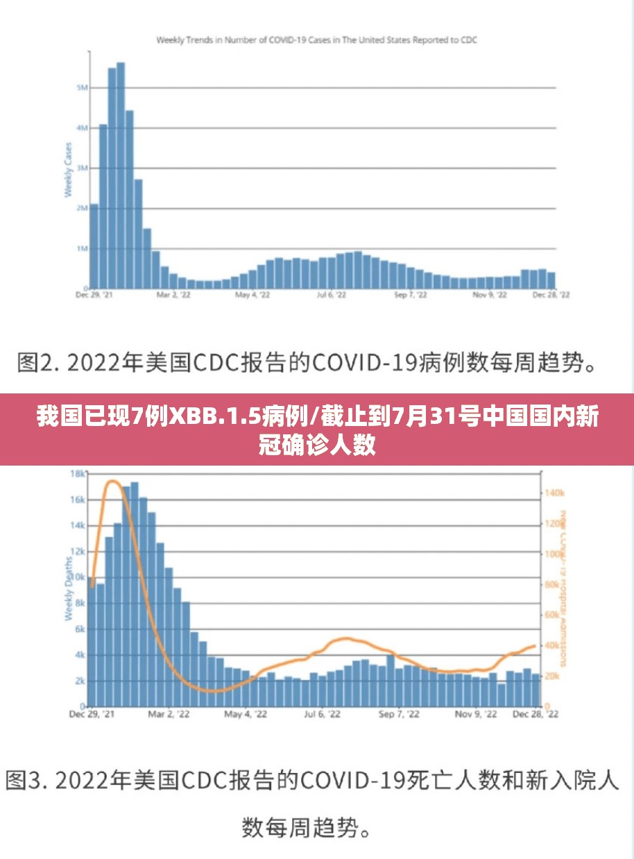 我国已现7例XBB.1.5病例/截止到7月31号中国国内新冠确诊人数 我国已现7例XBB.1.5病例/截止到7月31号中国国内新冠确诊人数