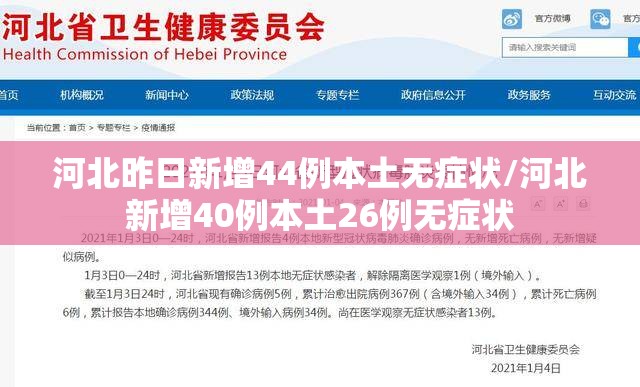 河北昨日新增44例本土无症状/河北新增40例本土26例无症状 河北昨日新增44例本土无症状/河北新增40例本土26例无症状