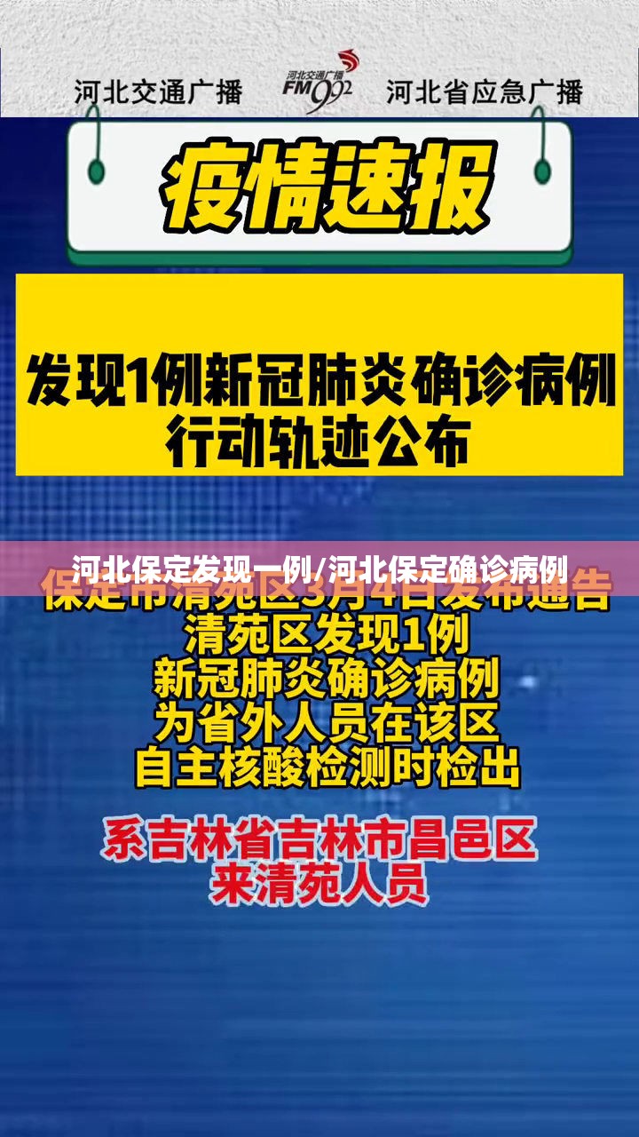 河北保定发现一例/河北保定确诊病例