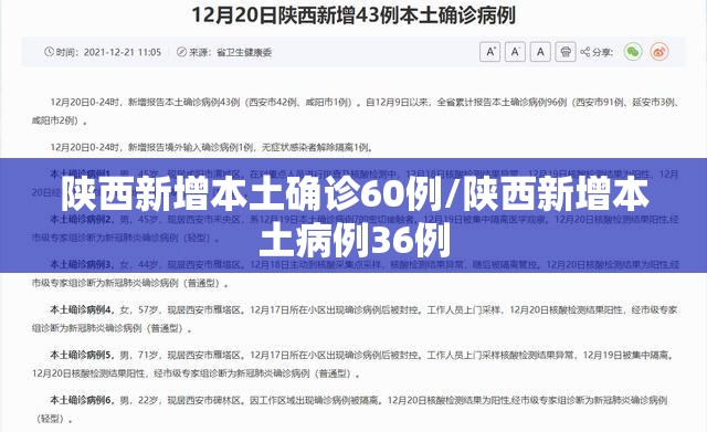 陕西新增本土确诊60例/陕西新增本土病例36例
