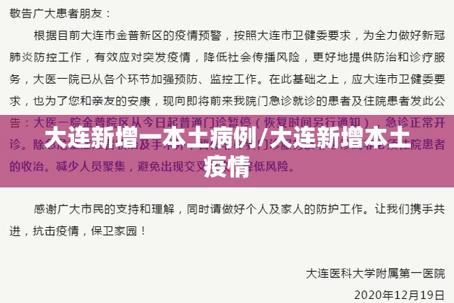 大连新增一本土病例/大连新增本土疫情