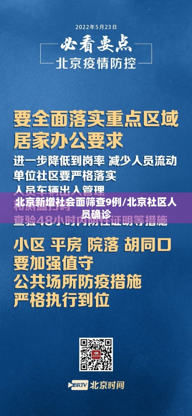 北京新增社会面筛查9例/北京社区人员确诊