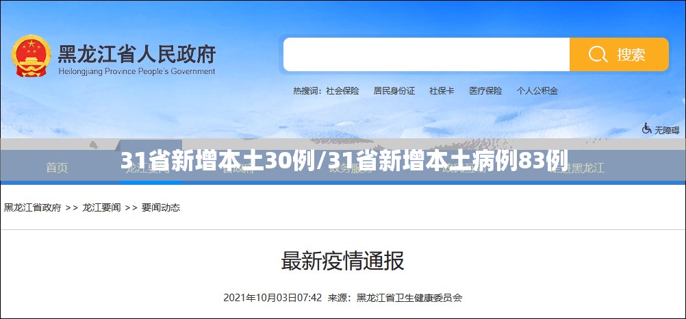 31省新增本土30例/31省新增本土病例83例