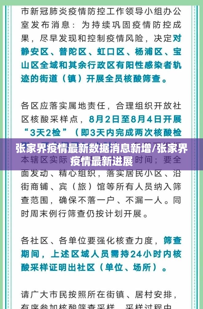 张家界疫情最新数据消息新增/张家界疫情最新进展