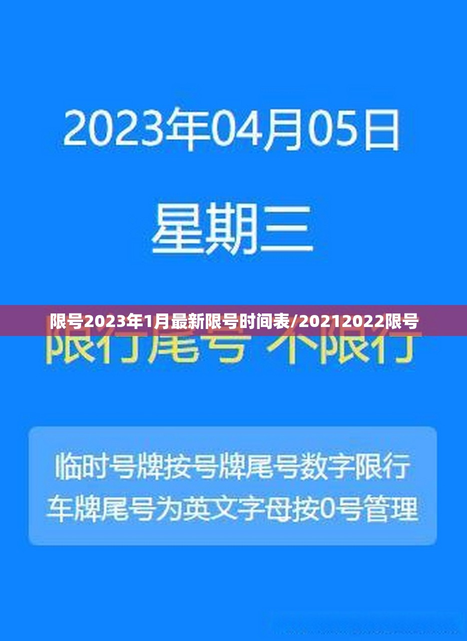限号2023年1月最新限号时间表/20212022限号