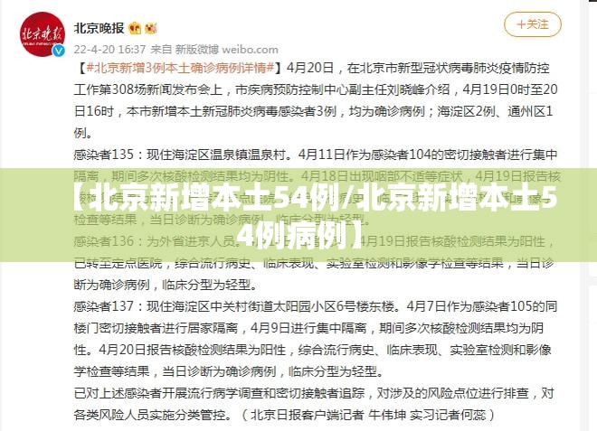 【北京新增本土54例/北京新增本土54例病例】 【北京新增本土54例/北京新增本土54例病例】