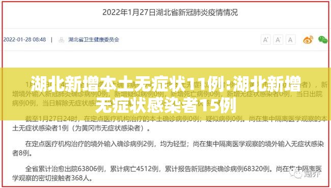湖北新增本土无症状11例:湖北新增无症状感染者15例 湖北新增本土无症状11例:湖北新增无症状感染者15例