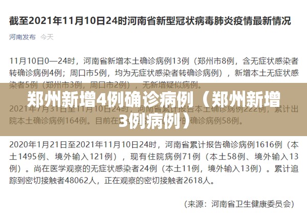郑州新增4例确诊病例(郑州新增3例病例) 郑州新增4例确诊病例(郑州新增3例病例)