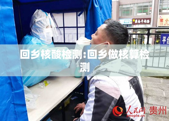 回乡核酸检测:回乡做核算检测