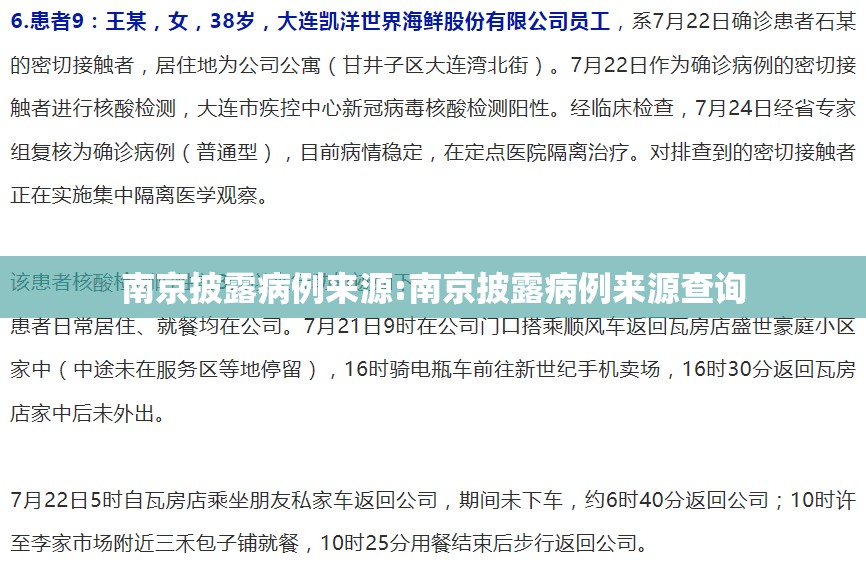 南京披露病例来源:南京披露病例来源查询 南京披露病例来源:南京披露病例来源查询