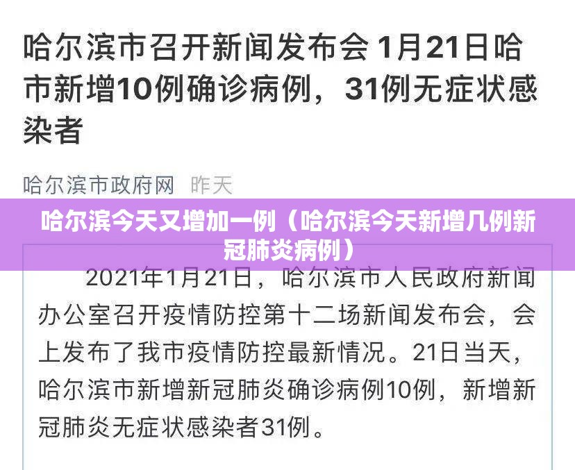 哈尔滨今天又增加一例（哈尔滨今天新增几例新冠肺炎病例）