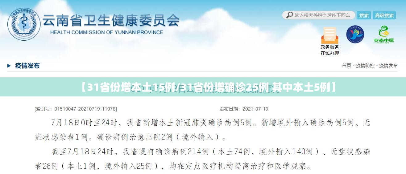 【31省份增本土15例/31省份增确诊25例 其中本土5例】 【31省份增本土15例/31省份增确诊25例 其中本土5例】