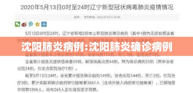 沈阳肺炎病例:沈阳肺炎确诊病例 沈阳肺炎病例:沈阳肺炎确诊病例