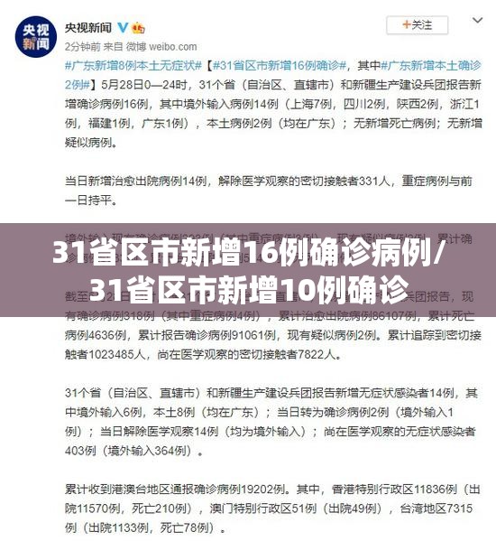 31省区市新增16例确诊病例/31省区市新增10例确诊