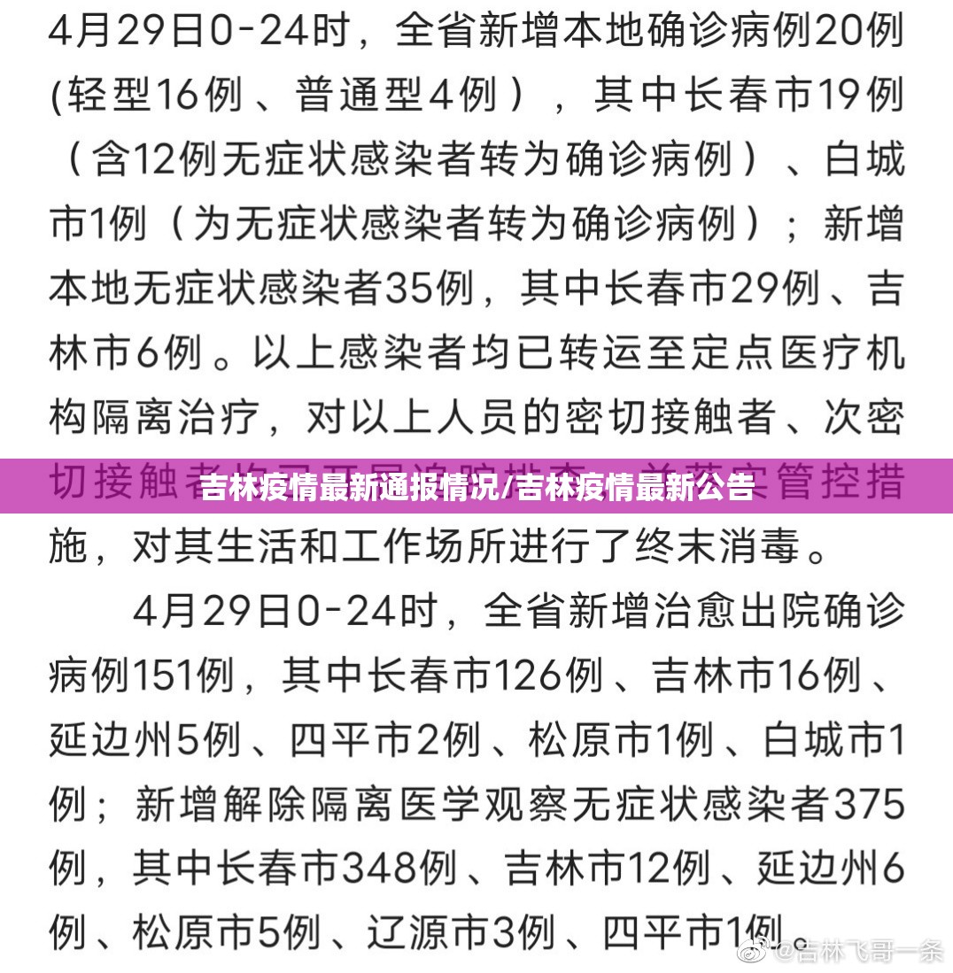吉林疫情最新通报情况/吉林疫情最新公告