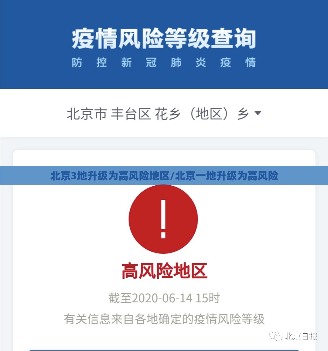 北京3地升级为高风险地区/北京一地升级为高风险 北京3地升级为高风险地区/北京一地升级为高风险