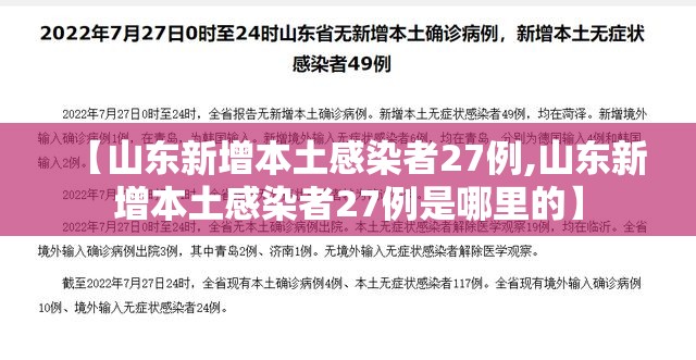 【山东新增本土感染者27例,山东新增本土感染者27例是哪里的】