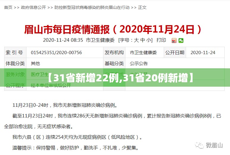 【31省新增22例,31省20例新增】