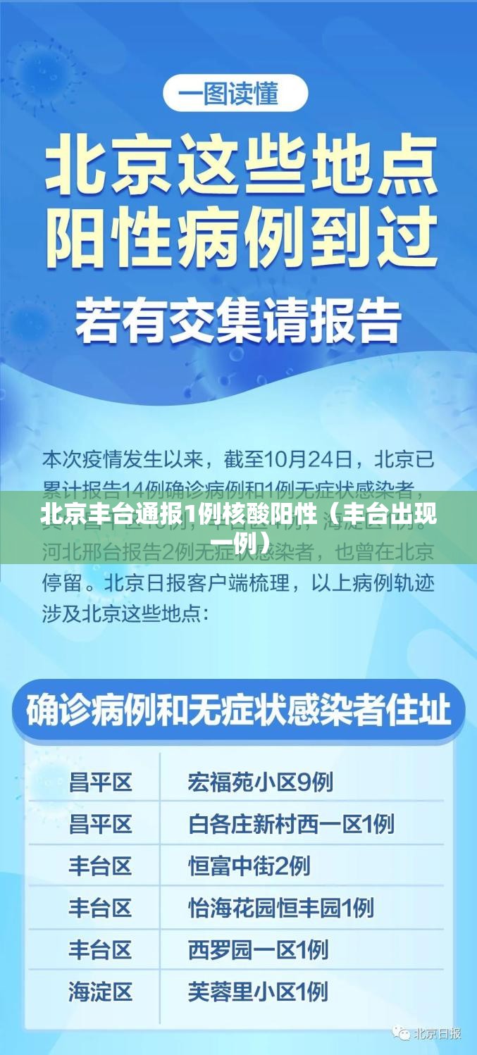 北京丰台通报1例核酸阳性（丰台出现一例）