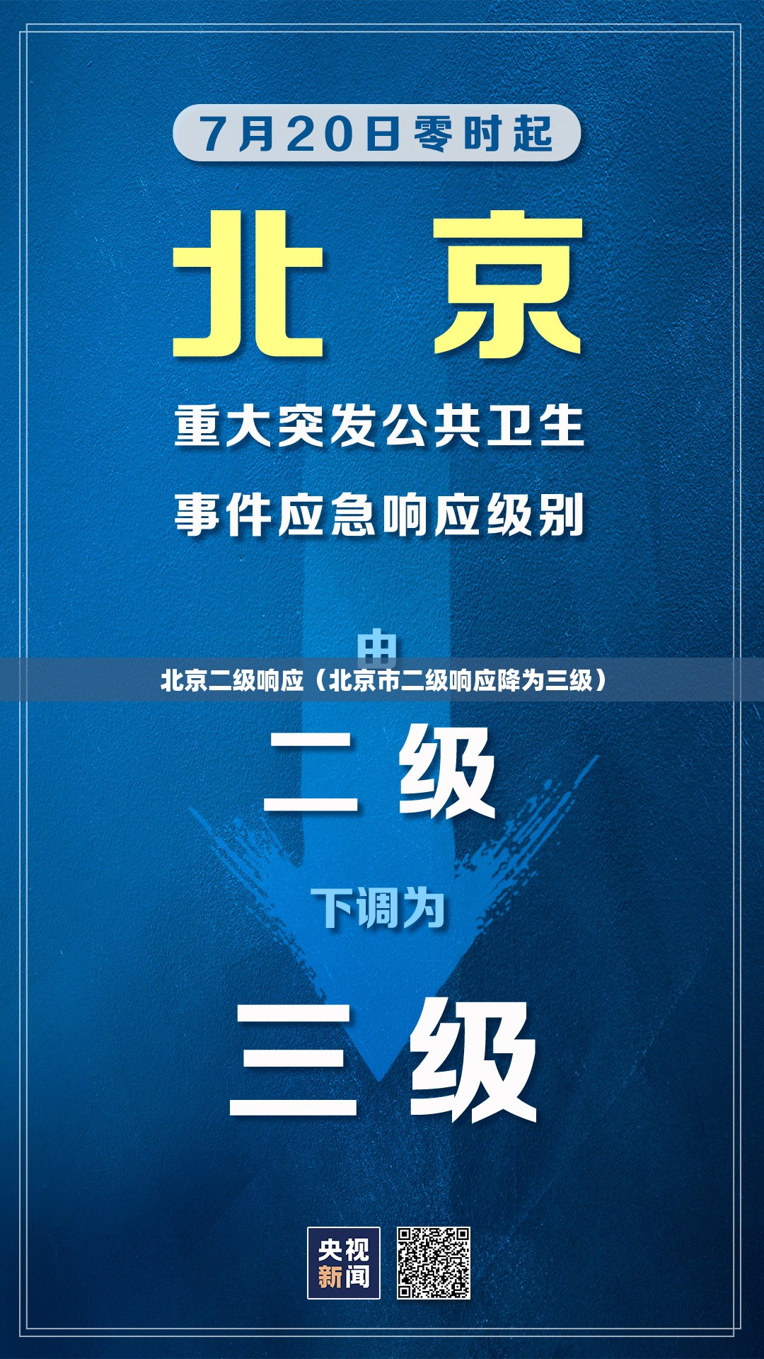 北京二级响应(北京市二级响应降为三级) 北京二级响应(北京市二级响应降为三级)