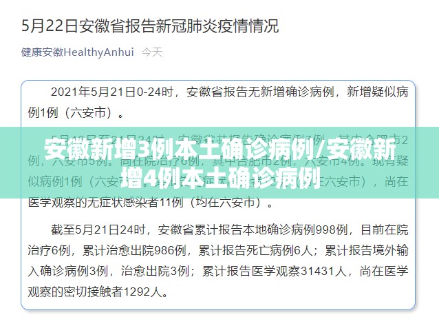安徽新增3例本土确诊病例/安徽新增4例本土确诊病例 安徽新增3例本土确诊病例/安徽新增4例本土确诊病例