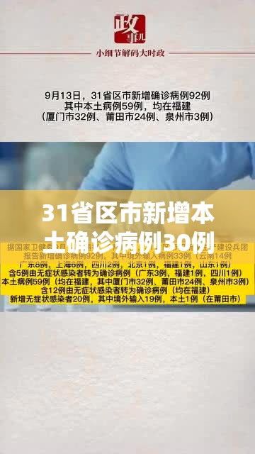31省区市新增本土确诊病例30例/31省区市新增确诊144例 本土126例 31省区市新增本土确诊病例30例/31省区市新增确诊144例 本土126例