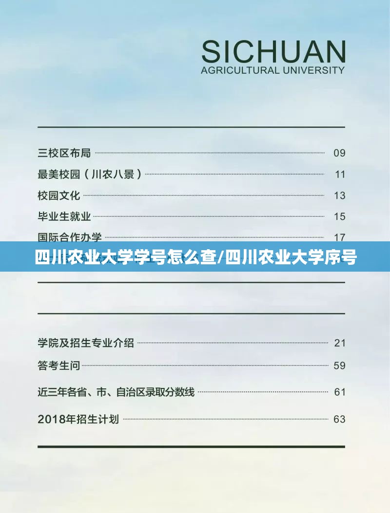 四川农业大学学号怎么查/四川农业大学序号 四川农业大学学号怎么查/四川农业大学序号