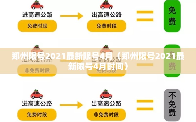 郑州限号2021最新限号4月(郑州限号2021最新限号4月时间) 郑州限号2021最新限号4月(郑州限号2021最新限号4月时间)