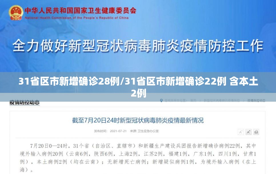 31省区市新增确诊28例/31省区市新增确诊22例 含本土2例