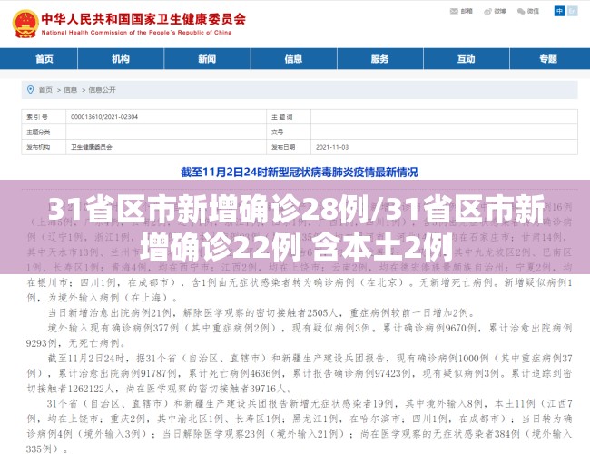 31省区市新增确诊28例/31省区市新增确诊22例 含本土2例