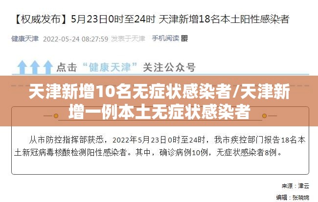 天津新增10名无症状感染者/天津新增一例本土无症状感染者 天津新增10名无症状感染者/天津新增一例本土无症状感染者