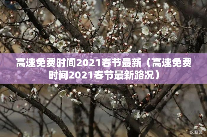 高速免费时间2021春节最新（高速免费时间2021春节最新路况）