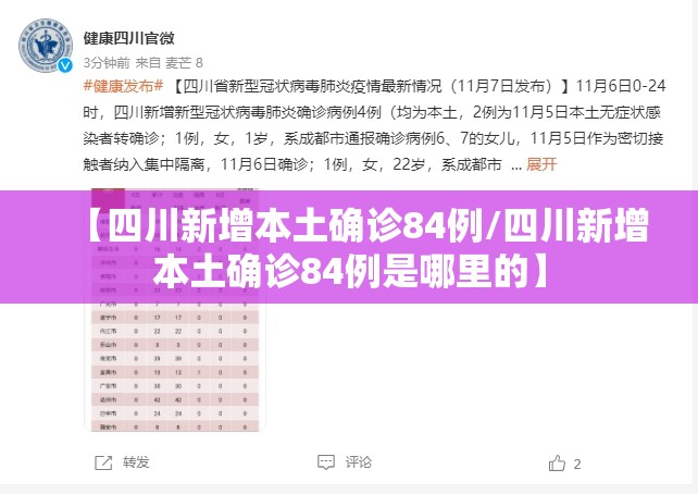 【四川新增本土确诊84例/四川新增本土确诊84例是哪里的】 【四川新增本土确诊84例/四川新增本土确诊84例是哪里的】