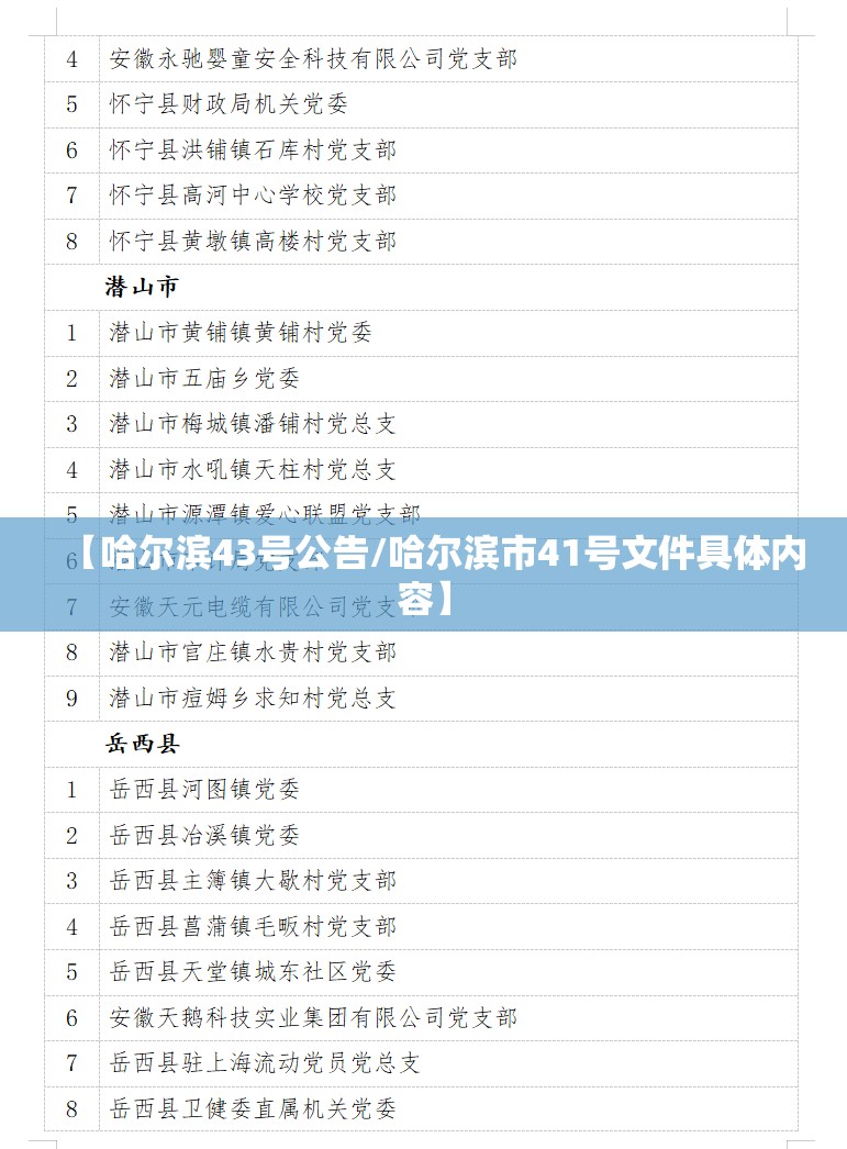 【哈尔滨43号公告/哈尔滨市41号文件具体内容】 【哈尔滨43号公告/哈尔滨市41号文件具体内容】