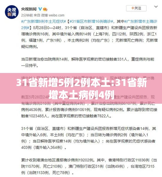 31省新增5例2例本土:31省新增本土病例4例