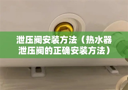 泄压阀安装方法(热水器泄压阀的正确安装方法) 泄压阀安装方法(热水器泄压阀的正确安装方法)