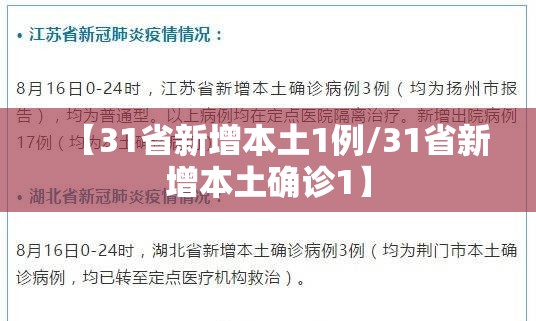 【31省新增本土1例/31省新增本土确诊1】