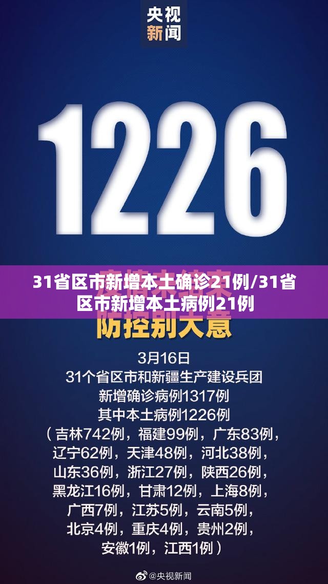 31省区市新增本土确诊21例/31省区市新增本土病例21例