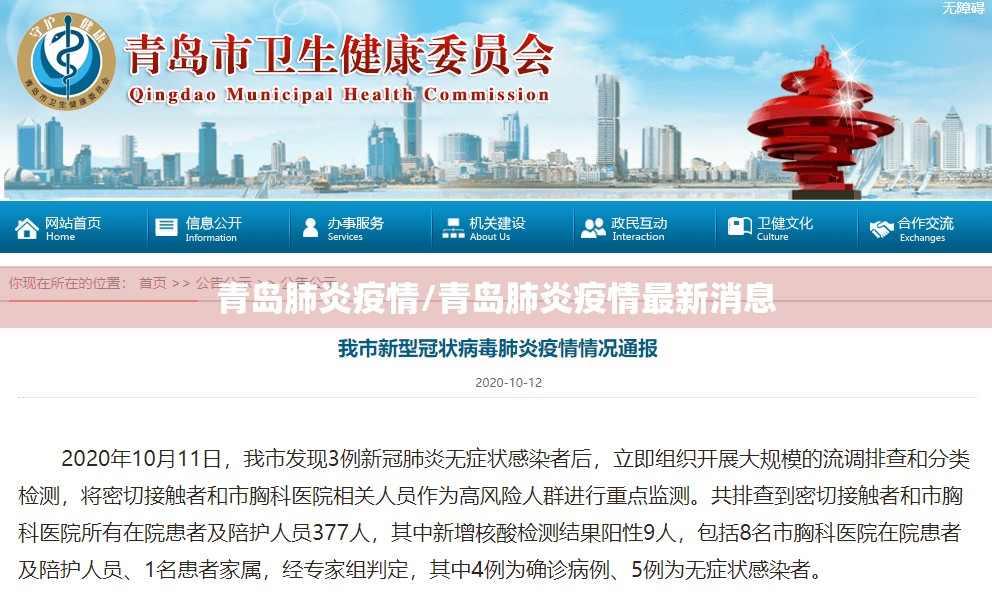 青岛肺炎疫情/青岛肺炎疫情最新消息