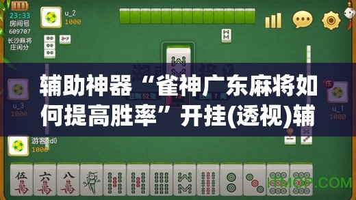 辅助神器“雀神广东麻将如何提高胜率”开挂(透视)辅助神器