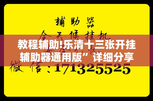 教程辅助!乐清十三张开挂辅助器通用版”详细分享装挂步骤