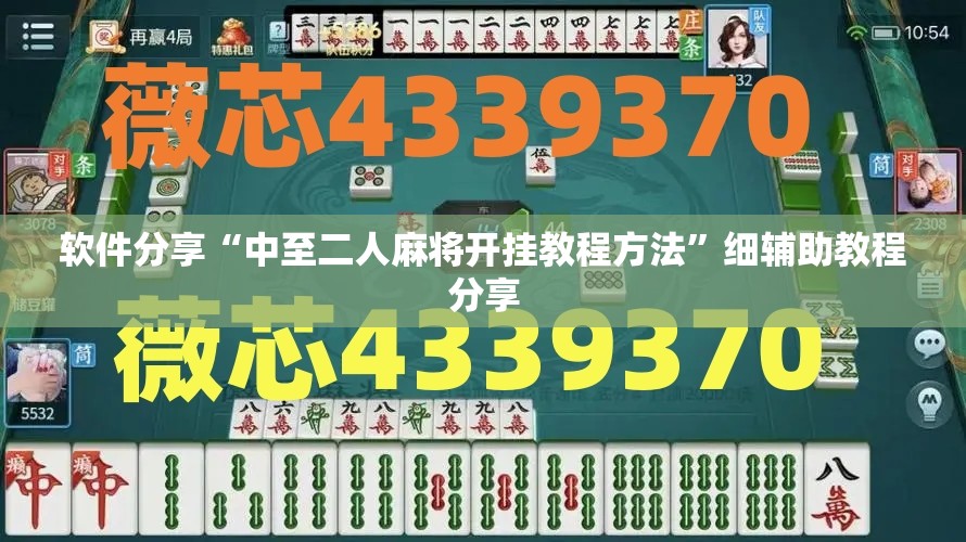 软件分享“中至二人麻将开挂教程方法”细辅助教程分享