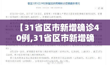 【31省区市新增确诊40例,31省区市新增确诊143例】