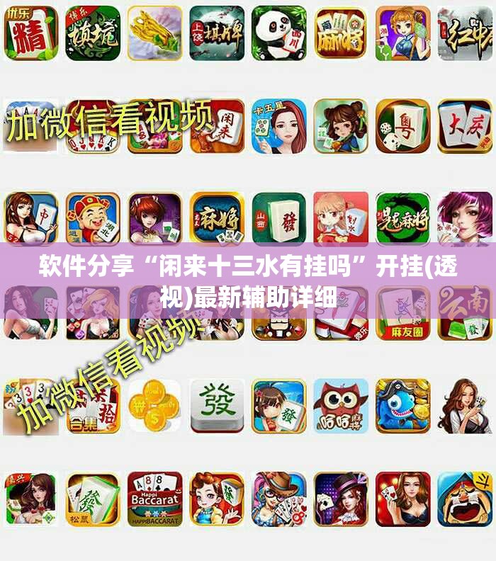 软件分享“闲来十三水有挂吗”开挂(透视)最新辅助详细