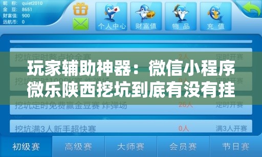 玩家辅助神器：微信小程序微乐陕西挖坑到底有没有挂”详细外挂透视辅助软件教程